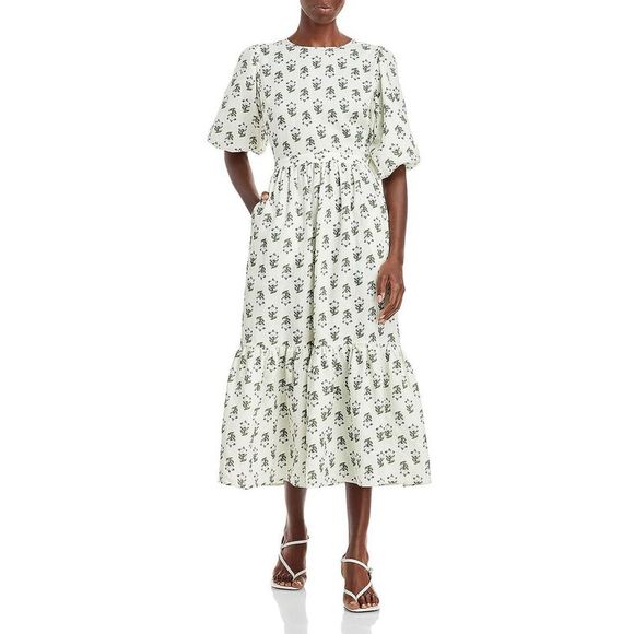 Rhode Dresses & Skirts - Rhode Womens Maryam Ivory Open Back Long Daytime Maxi Dress